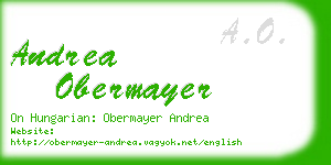 andrea obermayer business card